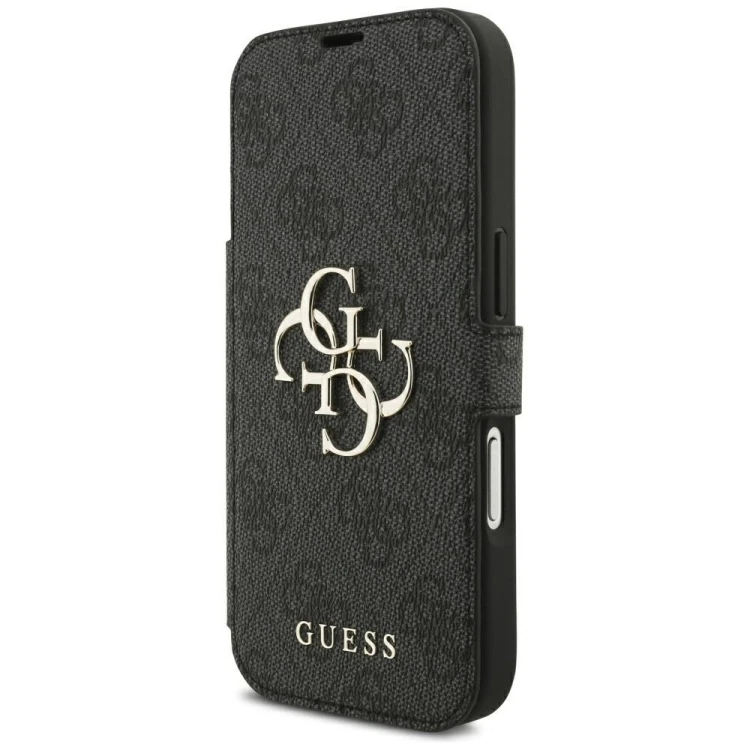 Etui Guess Book 4G Metal Logo do Apple iPhone 18 Pro / 17 Pro czarny