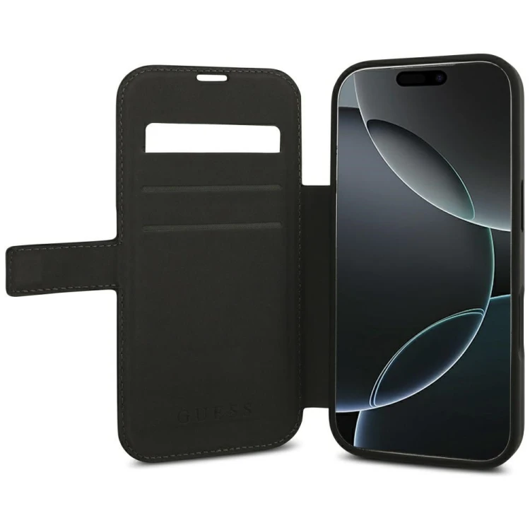Etui Guess Book 4G Metal Logo do Apple iPhone 18 Pro / 17 Pro czarny
