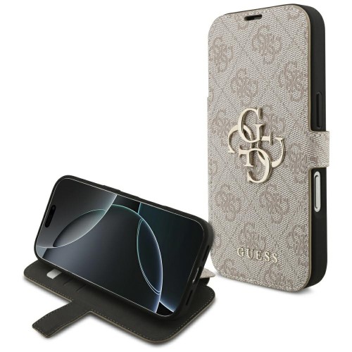 Etui Guess Book 4G Metal Logo do Apple iPhone 18 Pro / 17 Pro różowy