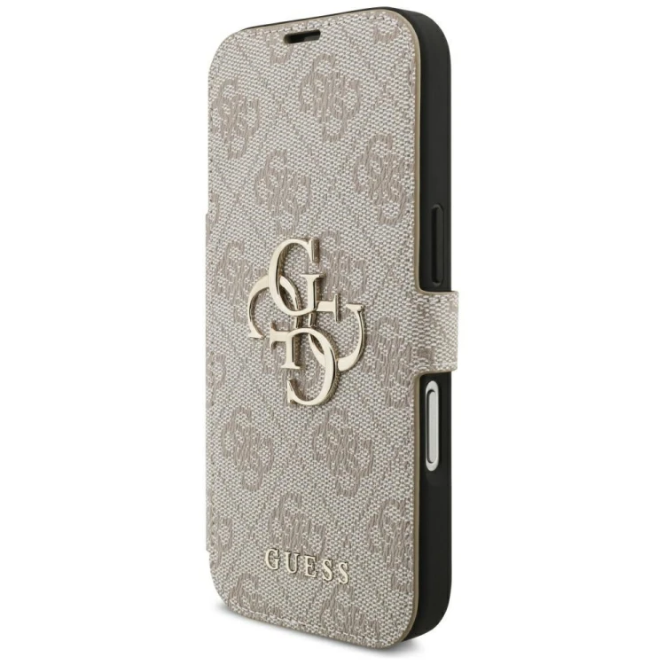 Etui Guess Book 4G Metal Logo do Apple iPhone 18 Pro / 17 Pro różowy