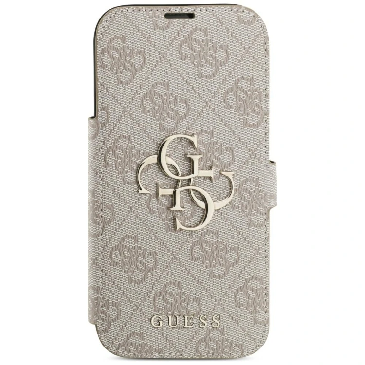 Etui Guess Book 4G Metal Logo do Apple iPhone 18 Pro / 17 Pro różowy