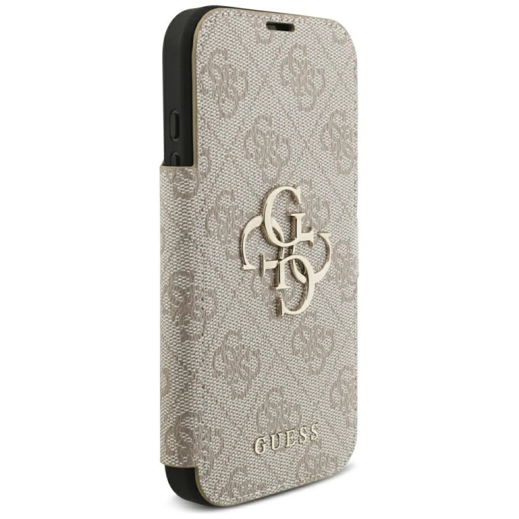 Etui Guess Book 4G Metal Logo do Apple iPhone 18 Pro / 17 Pro różowy