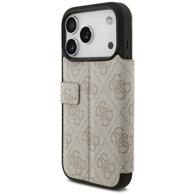 Etui Guess Book 4G Metal Logo do Apple iPhone 18 Pro / 17 Pro różowy