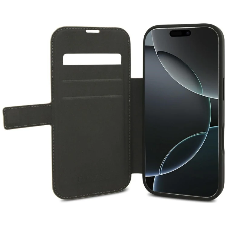 Etui Guess Book 4G Metal Logo do Apple iPhone 18 Pro / 17 Pro różowy