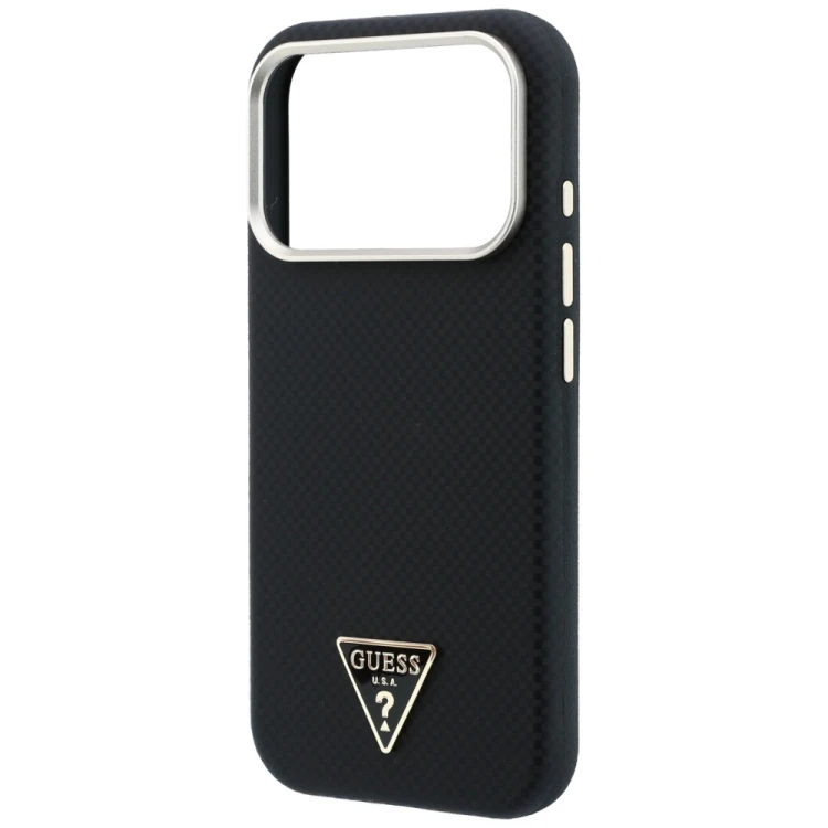Etui Guess Kevlar Triangle Logo MagSafe do Apple iPhone 18 Pro / 17 Pro czarny