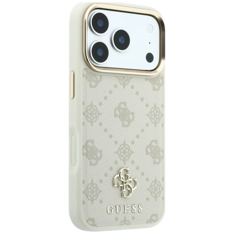 Etui Guess Peony 4G Small Logo MagSafe do Apple iPhone 18 Pro / 17 Pro beżowy