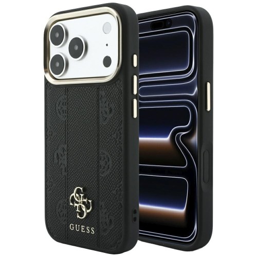 Etui Guess Stripe Peony 4G Logo MagSafe do Apple iPhone 18 Pro / 17 Pro czarny