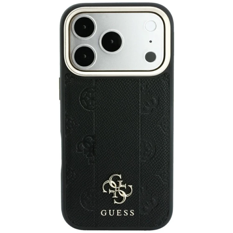 Etui Guess Stripe Peony 4G Logo MagSafe do Apple iPhone 18 Pro / 17 Pro czarny