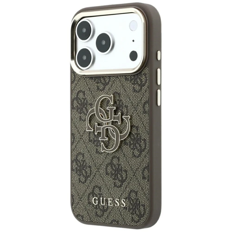 Etui Guess 4G & Big Resin Logo do Apple iPhone 18 Pro Max / 17 Pro Max brązowy