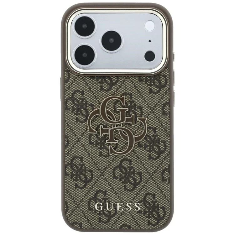 Etui Guess 4G & Big Resin Logo do Apple iPhone 18 Pro Max / 17 Pro Max brązowy