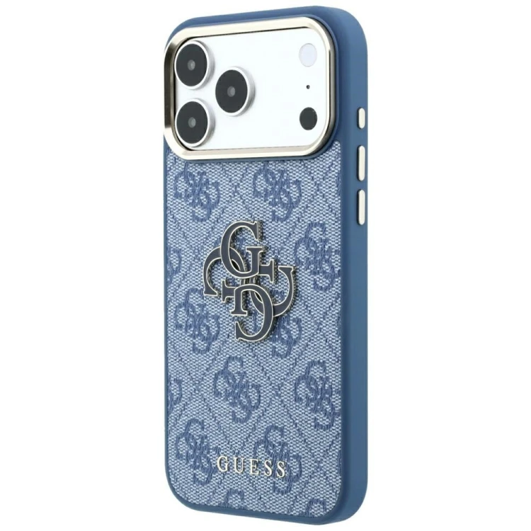 Etui Guess 4G & Big Resin Logo do Apple iPhone 18 Pro Max / 17 Pro Max jasnoniebieski