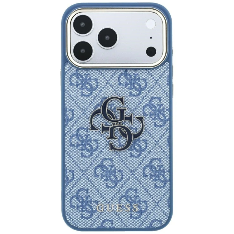 Etui Guess 4G & Big Resin Logo do Apple iPhone 18 Pro Max / 17 Pro Max jasnoniebieski