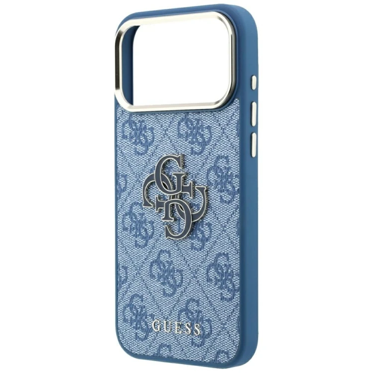 Etui Guess 4G & Big Resin Logo do Apple iPhone 18 Pro Max / 17 Pro Max jasnoniebieski