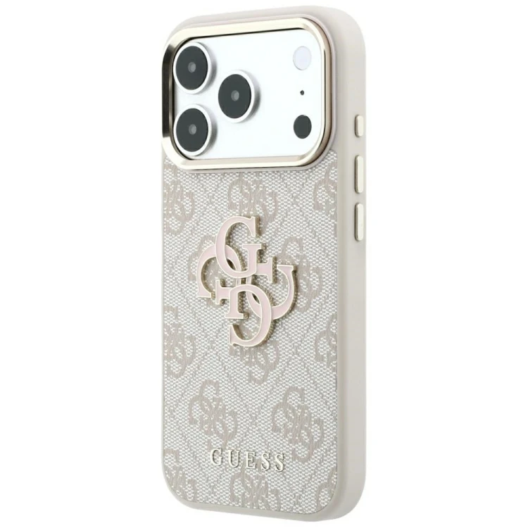 Etui Guess 4G & Big Resin Logo do Apple iPhone 18 Pro Max / 17 Pro Max różowy