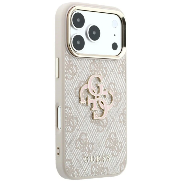 Etui Guess 4G & Big Resin Logo do Apple iPhone 18 Pro Max / 17 Pro Max różowy