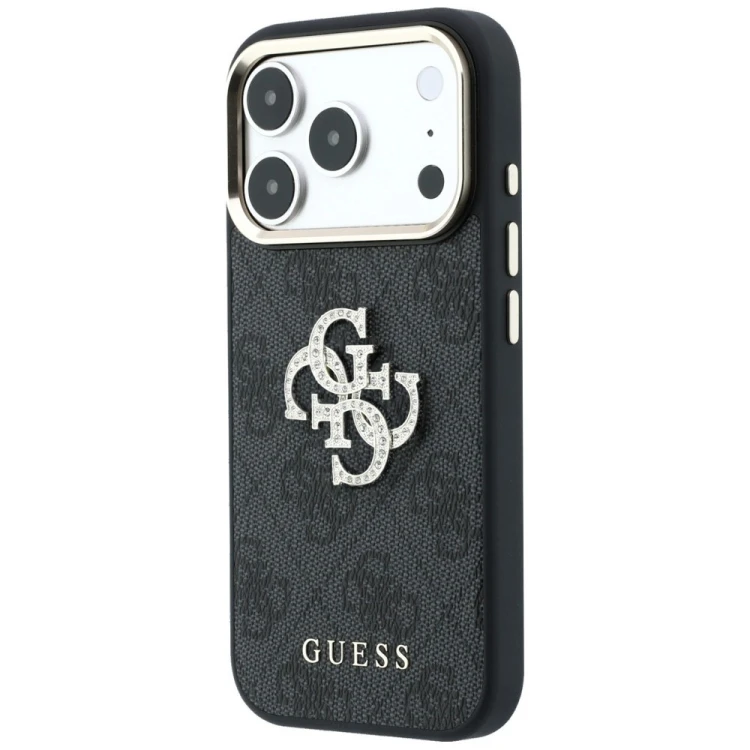 Etui Guess 4G & Big Strass Logo do Apple iPhone 18 Pro Max / 17 Pro Max czarny