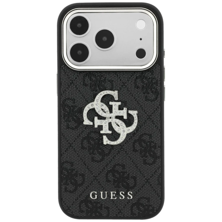 Etui Guess 4G & Big Strass Logo do Apple iPhone 18 Pro Max / 17 Pro Max czarny