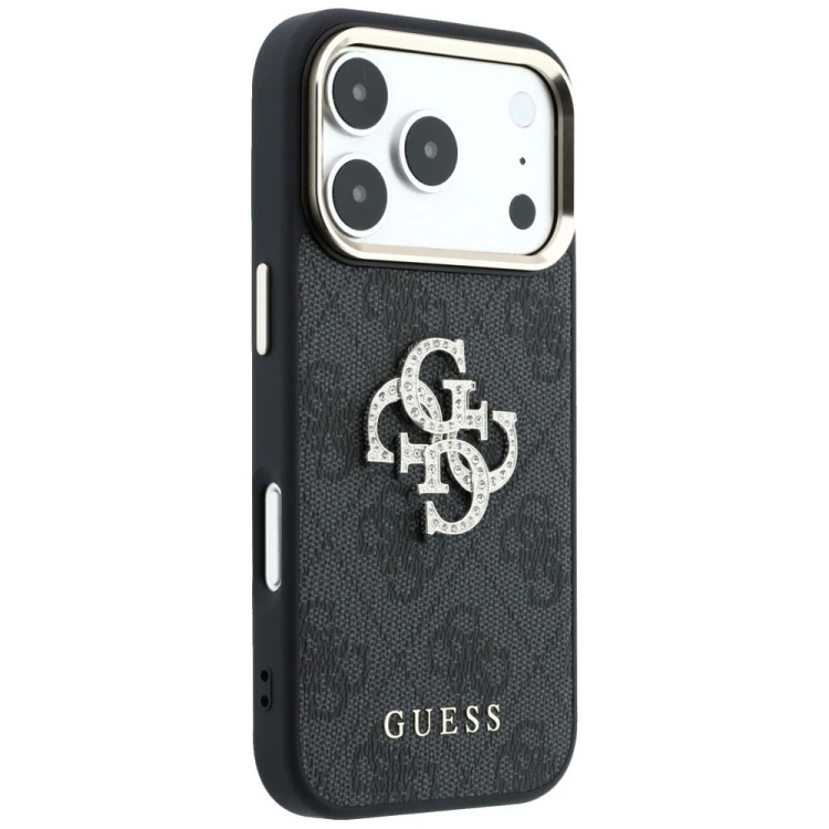Etui Guess 4G & Big Strass Logo do Apple iPhone 18 Pro Max / 17 Pro Max czarny