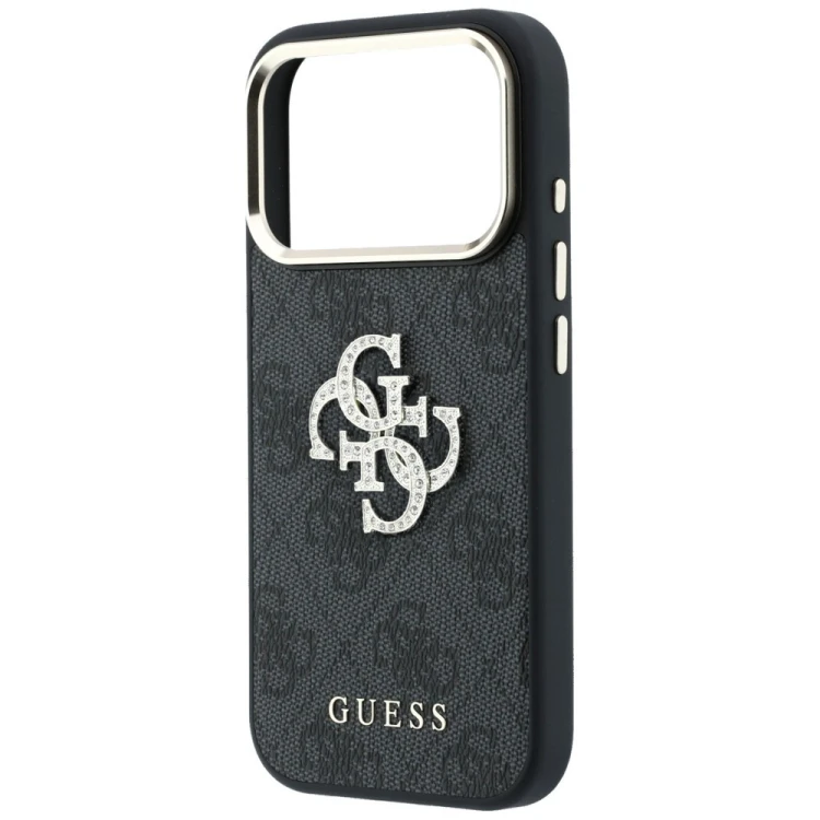 Etui Guess 4G & Big Strass Logo do Apple iPhone 18 Pro Max / 17 Pro Max czarny