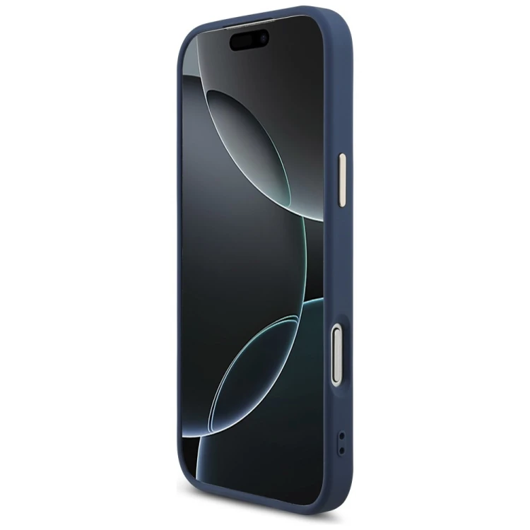 Etui Guess 4G Big 4G Classic Logo do Apple iPhone 18 Pro Max / 17 Pro Max niebieski złoty