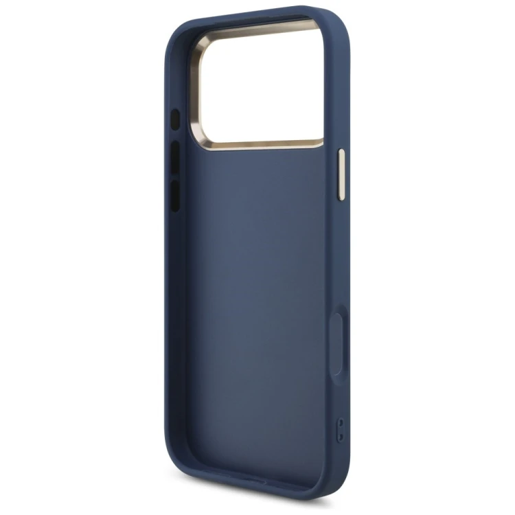 Etui Guess 4G Big 4G Classic Logo do Apple iPhone 18 Pro Max / 17 Pro Max niebieski złoty