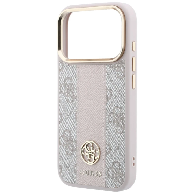 Etui Guess 4G with Stripe Round and Classic Logos MagSafe do Apple iPhone 18 Pro Max / 17 Pro Max ró