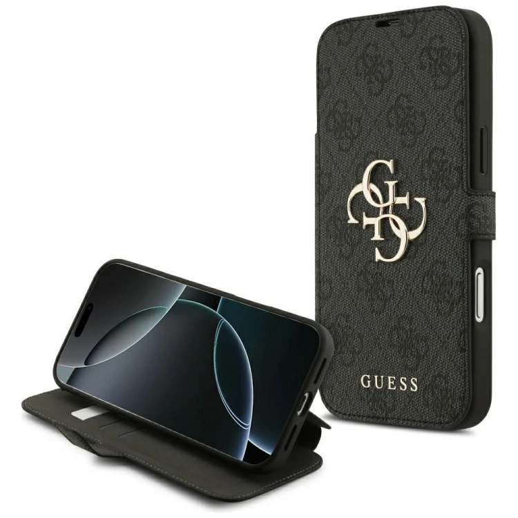 Etui Guess Book 4G Metal Logo do Apple iPhone 18 Pro Max / 17 Pro Max czarny