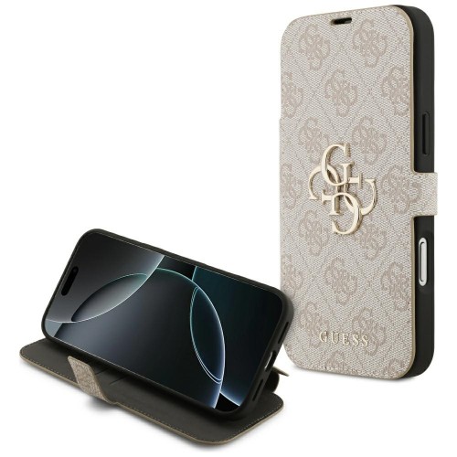 Etui Guess Book 4G Metal Logo do Apple iPhone 18 Pro Max / 17 Pro Max różowy