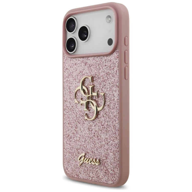 Etui Guess Fixed Glitter Big 4G do Apple iPhone 18 Pro Max / 17 Pro Max różowy