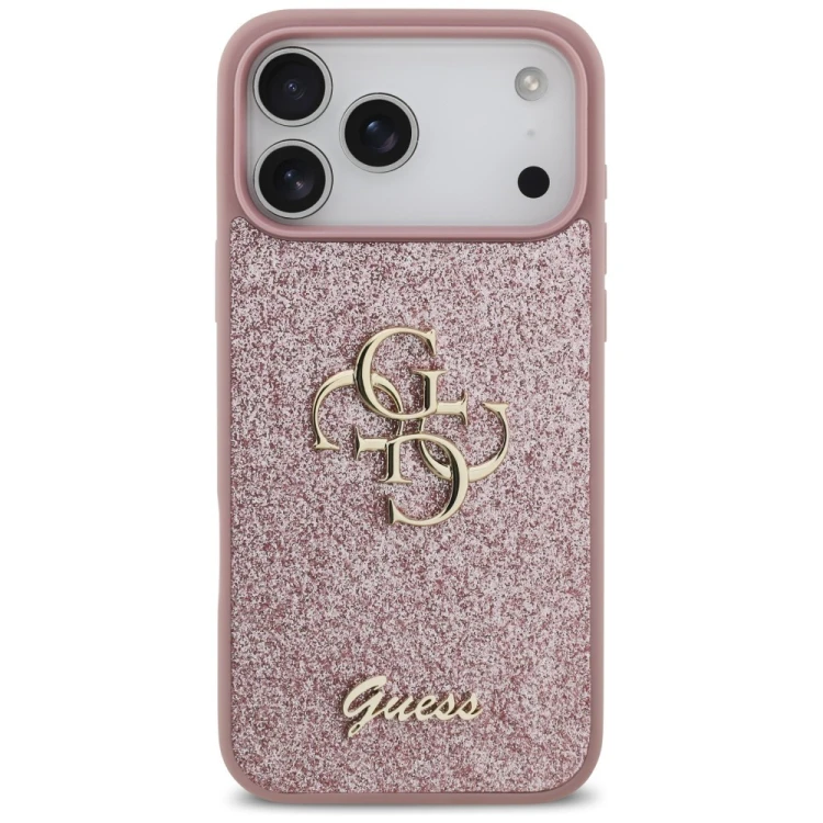 Etui Guess Fixed Glitter Big 4G do Apple iPhone 18 Pro Max / 17 Pro Max różowy