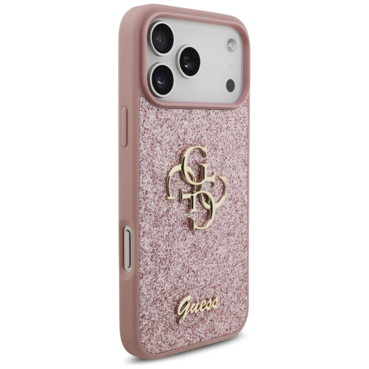 Etui Guess Fixed Glitter Big 4G do Apple iPhone 18 Pro Max / 17 Pro Max różowy