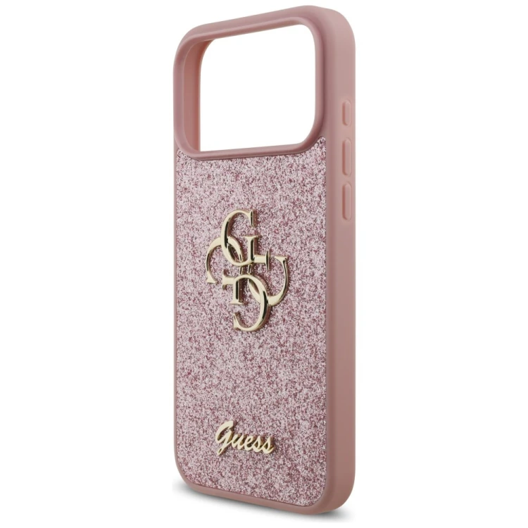 Etui Guess Fixed Glitter Big 4G do Apple iPhone 18 Pro Max / 17 Pro Max różowy
