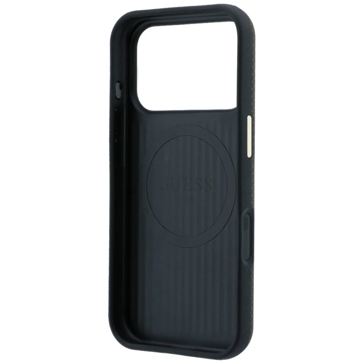 Etui Guess Kevlar Triangle Logo MagSafe do Apple iPhone 18 Pro Max / 17 Pro Max brązowy