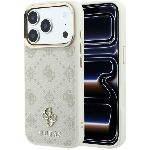 Etui Guess Peony 4G Small Logo MagSafe do Apple iPhone 18 Pro Max / 17 Pro Max beżowy