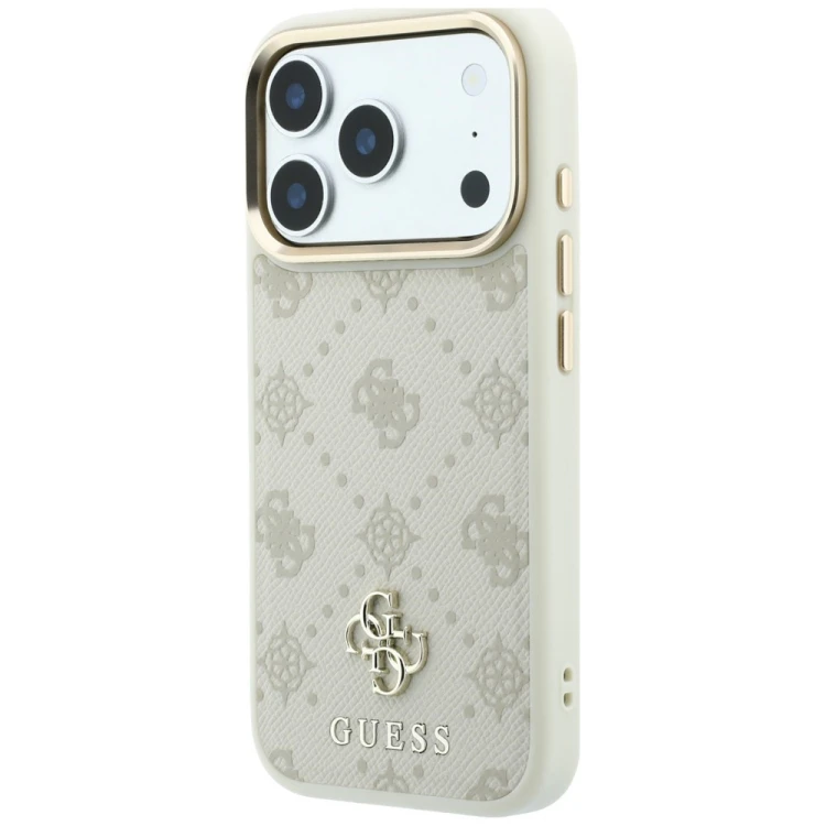 Etui Guess Peony 4G Small Logo MagSafe do Apple iPhone 18 Pro Max / 17 Pro Max beżowy