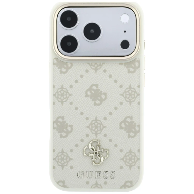 Etui Guess Peony 4G Small Logo MagSafe do Apple iPhone 18 Pro Max / 17 Pro Max beżowy