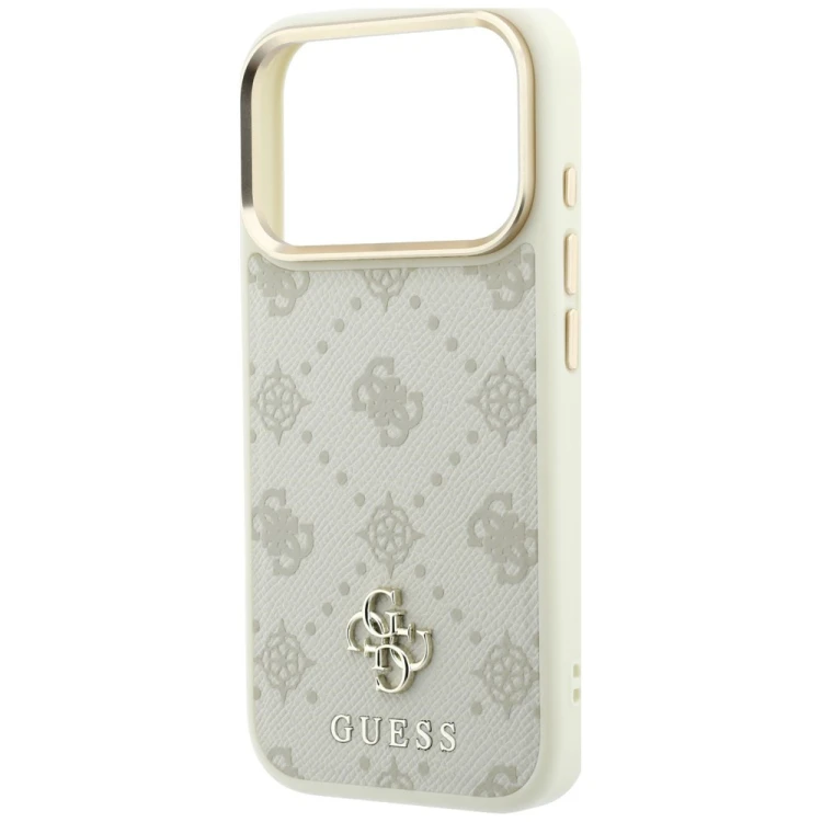 Etui Guess Peony 4G Small Logo MagSafe do Apple iPhone 18 Pro Max / 17 Pro Max beżowy