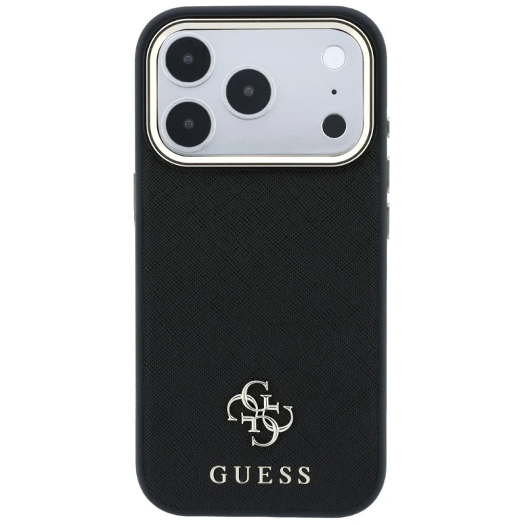 Etui Guess Saffiano Small 4G & Classic Logo MagSafe do Apple iPhone 18 Pro Max / 17 Pro Max czarny