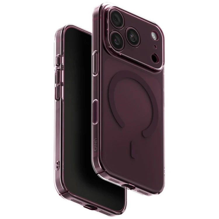 Etui UNIQ Airsuit do Apple iPhone 18 Pro / 17 Pro Magclick Charging burgundowy