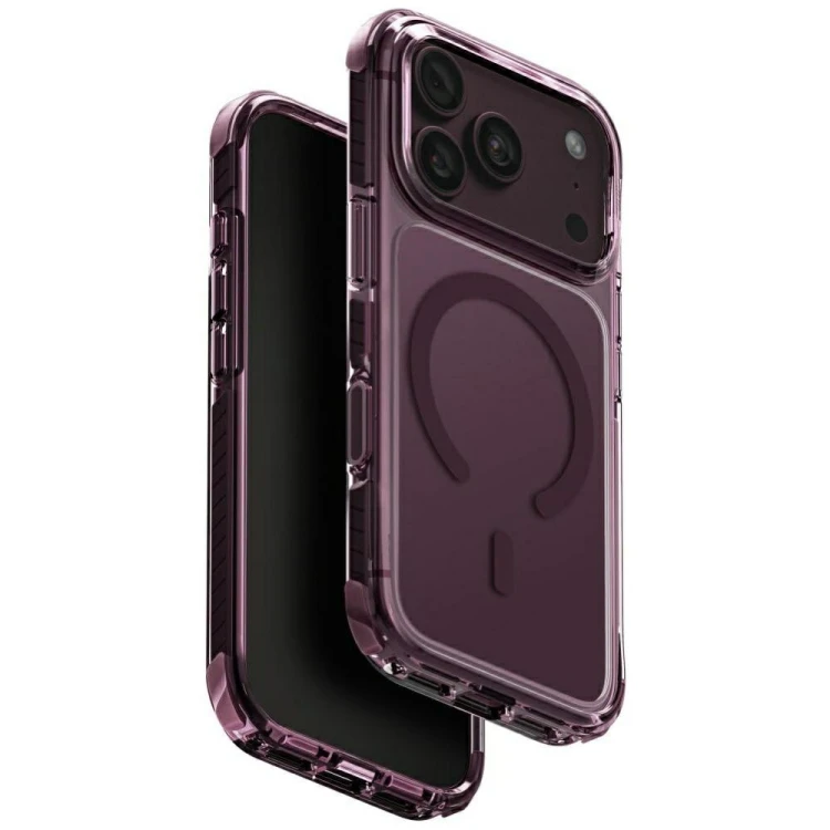 Etui UNIQ Combat do Apple iPhone 18 Pro / 17 Pro Magclick Charging burgundowy