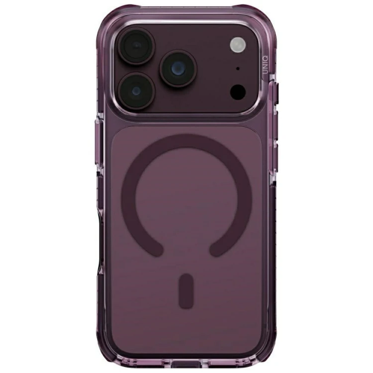 Etui UNIQ Combat do Apple iPhone 18 Pro / 17 Pro Magclick Charging burgundowy