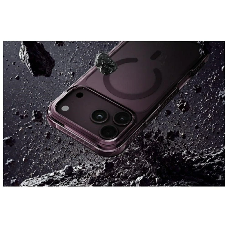 Etui UNIQ Combat do Apple iPhone 18 Pro / 17 Pro Magclick Charging burgundowy