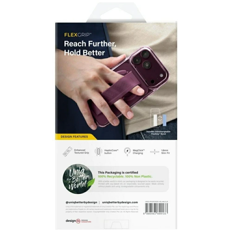 Etui UNIQ Heldro Air do Apple iPhone 18 Pro / 17 Pro Magclick Charging przezroczysty