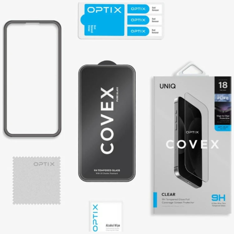 Szkło hartowane UNIQ Optix Covex Pure do Apple iPhone 18 Pro