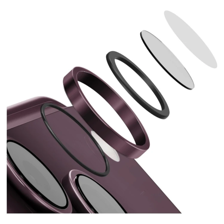 Szkło na obiektyw aparatu UNIQ Optix Aluguard (DX2) Camera Lens Protector do Apple iPhone 18 Pro / i