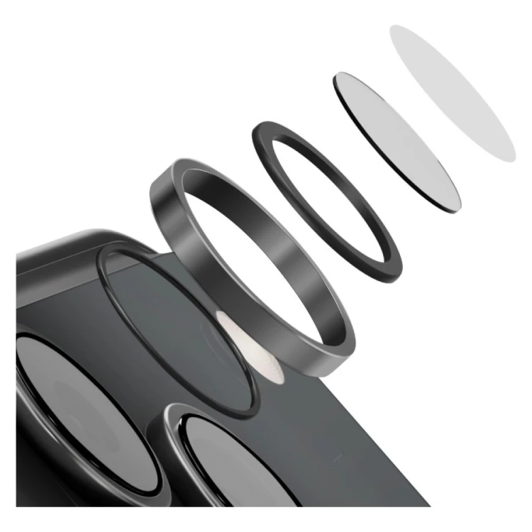 Szkło na obiektyw aparatu UNIQ Optix Aluguard (DX2) Camera Lens Protector do Apple iPhone 18 Pro / i