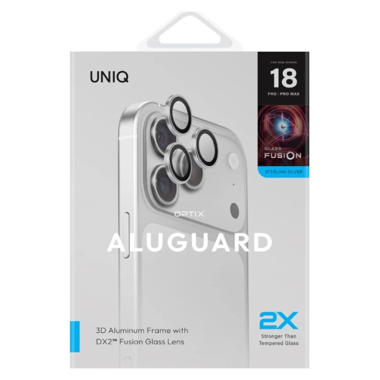 Szkło na obiektyw aparatu UNIQ Optix Aluguard (DX2) Camera Lens Protector do Apple iPhone 18 Pro / i