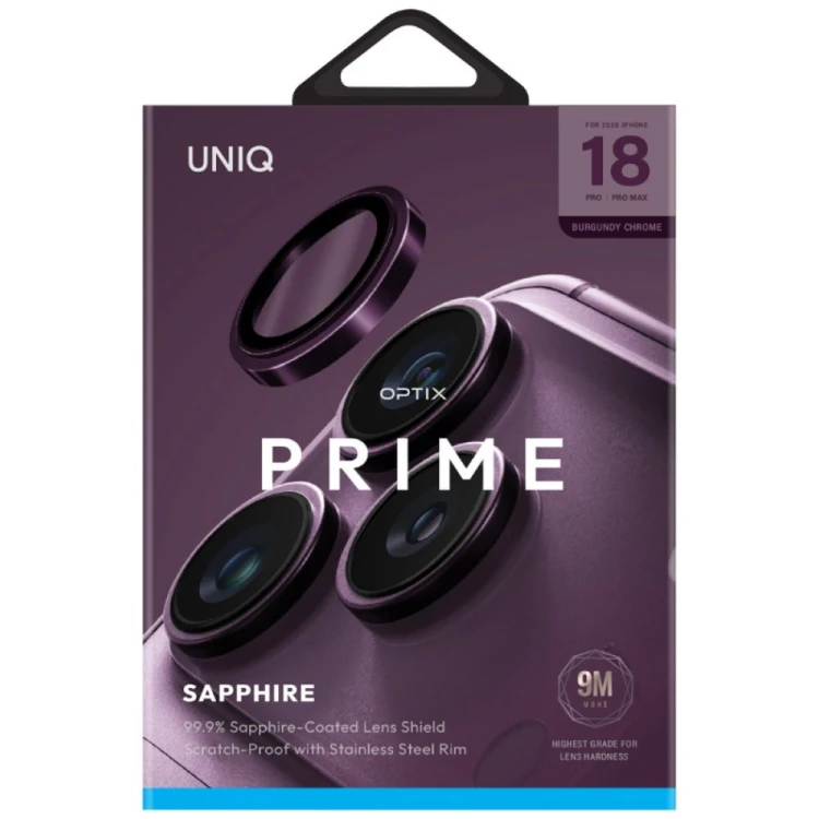 Szkło na obiektyw aparatu UNIQ Optix Prime Camera Lens Protector do Apple iPhone 18 Pro / iPhone 18 