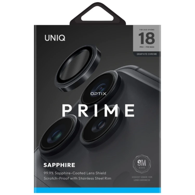 Szkło na obiektyw aparatu UNIQ Optix Prime Camera Lens Protector do Apple iPhone 18 Pro / iPhone 18 