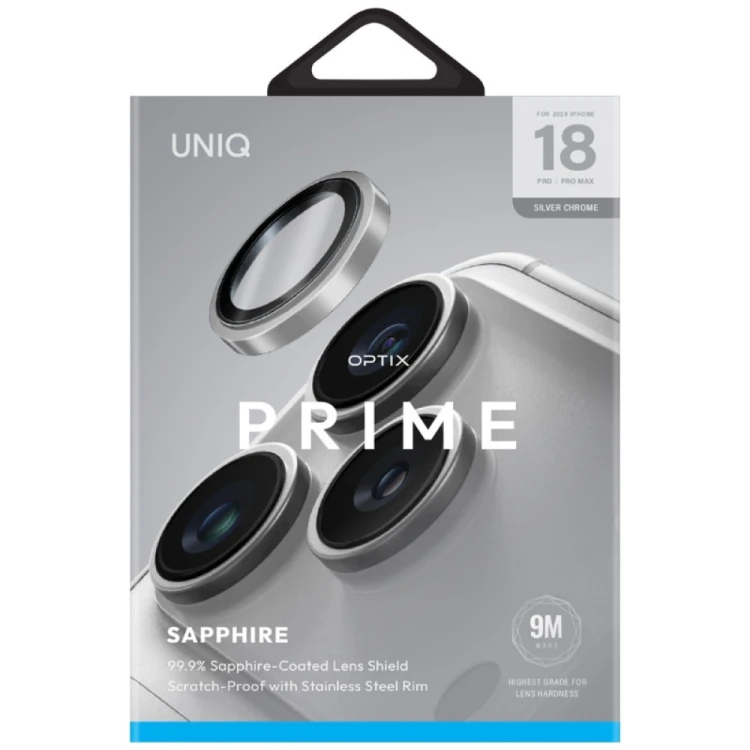 Szkło na obiektyw aparatu UNIQ Optix Prime Camera Lens Protector do Apple iPhone 18 Pro / iPhone 18 